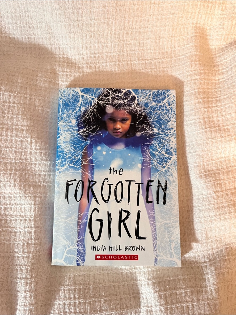 Scholastic Hardcover: The Forgotten Girl — Blue and White Cover